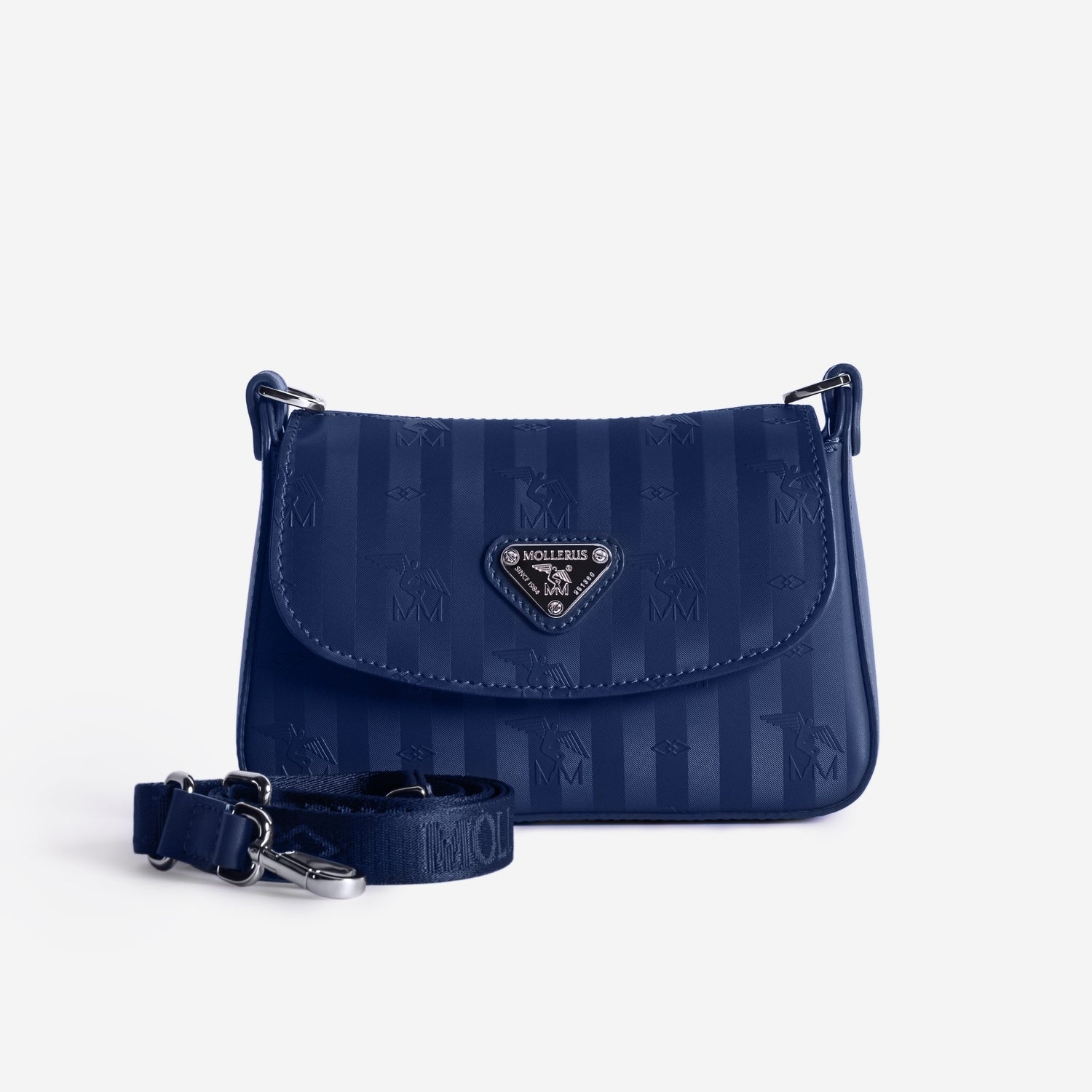 PIZY| Umhängetasche deep blau/silber - frontal