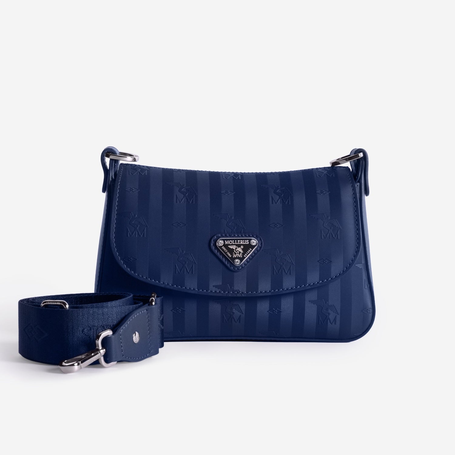 NOVILLE | Umhängetasche deep blau/silber - frontal