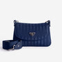 NOVILLE | Umhängetasche deep blau/silber – frontal