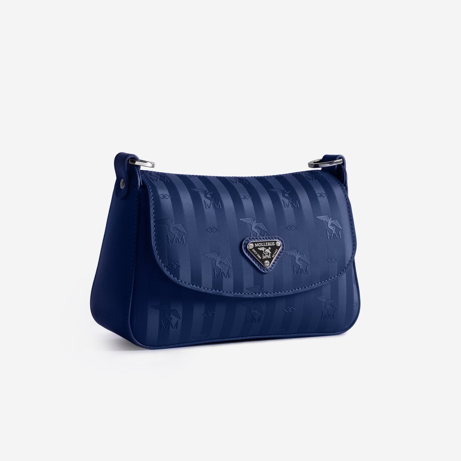 NOVILLE | Umhängetasche deep blau/silber - seiltich