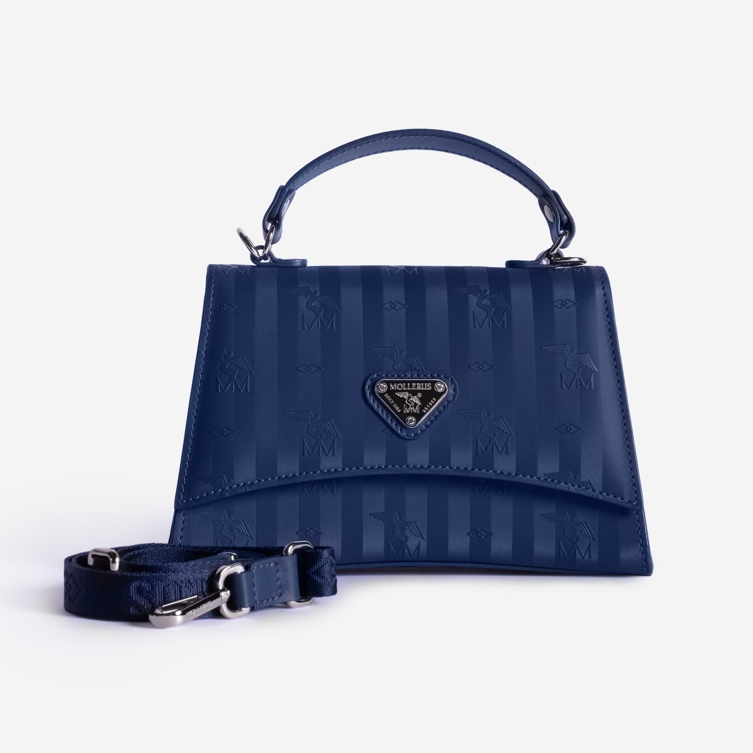 ROMONT | Umhängetasche deep blau/silber - frontal