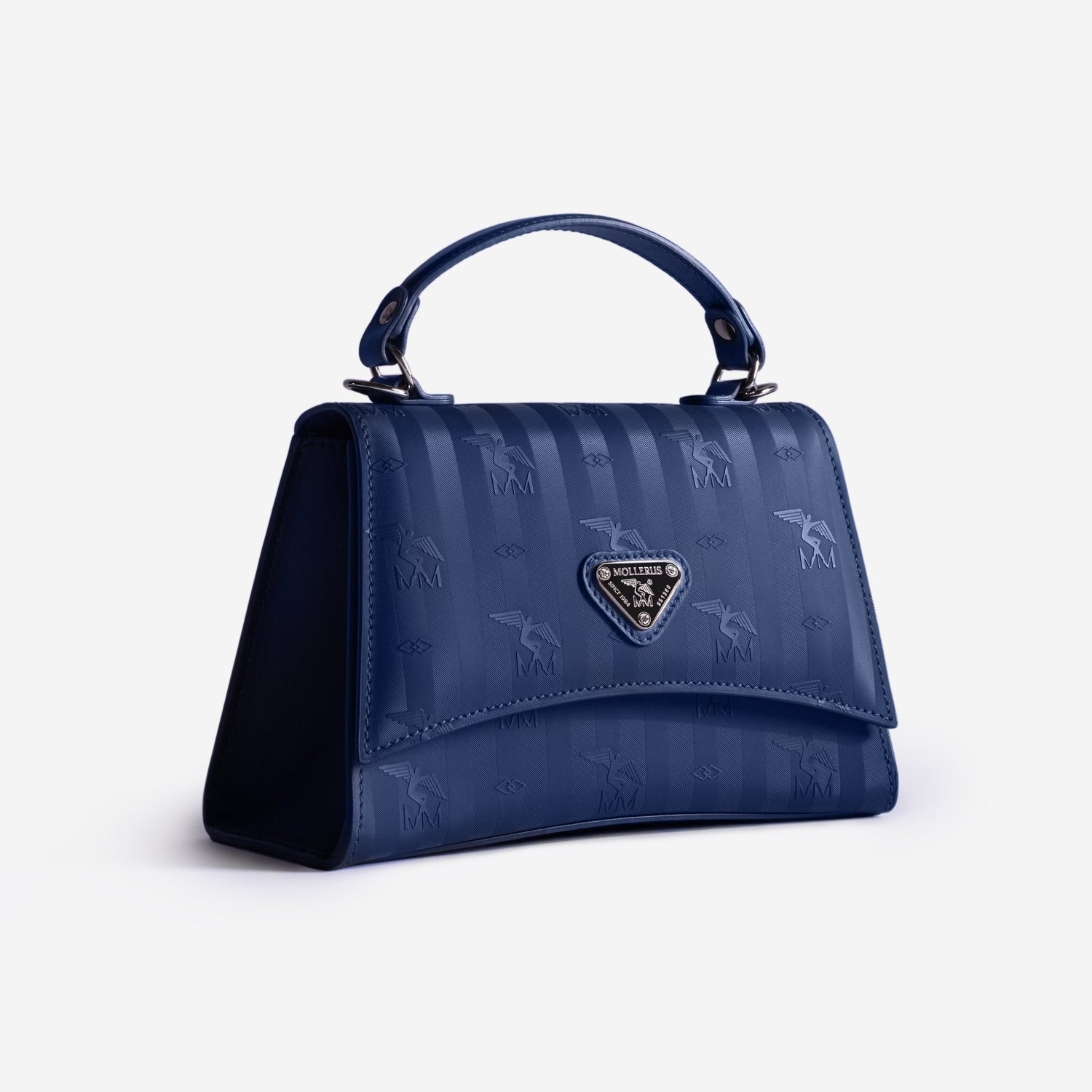 ROMONT | Umhängetasche deep blau/silber - seiltich