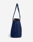 GENF | Shopper deep blau/silber - von der seite