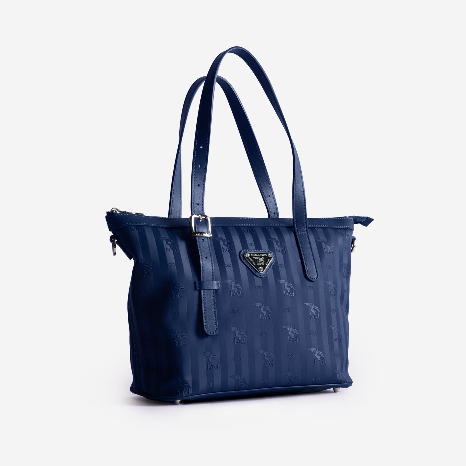 VALLON | Shopper deep blau/silber - seitlich