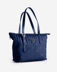 VALLON | Shopper deep blau/silber - seitlich