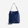 NIESEN | Beuteltasche deep blau/silber – frontal