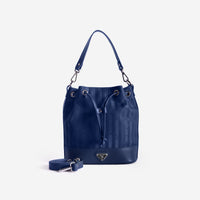 SION | Bucket bag deep blue/silver