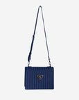 MELIDE | Shoulder bag, deep blue/silver