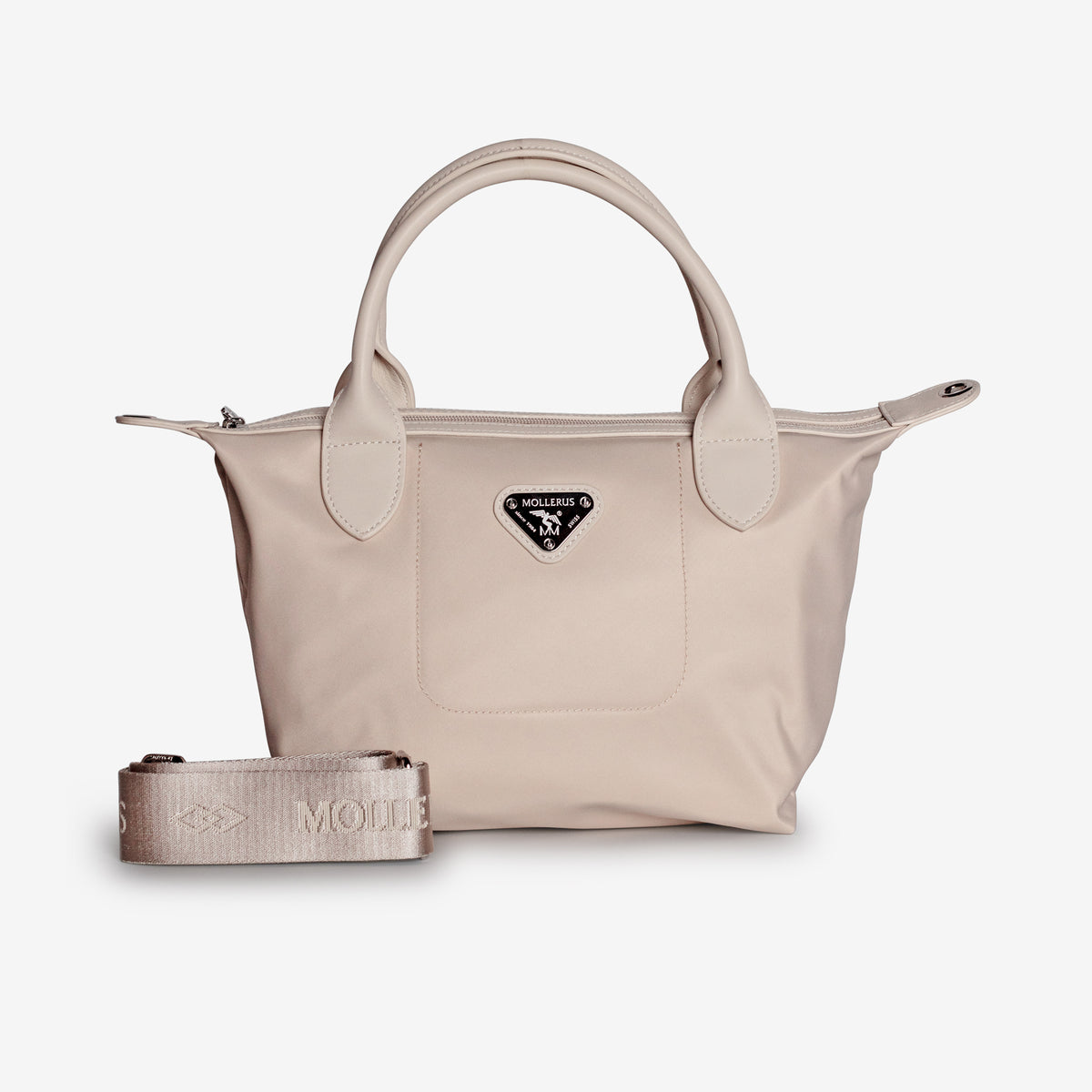 WENGEN | Shopper Nylon pearl weiss/silber - frontal Hänkel