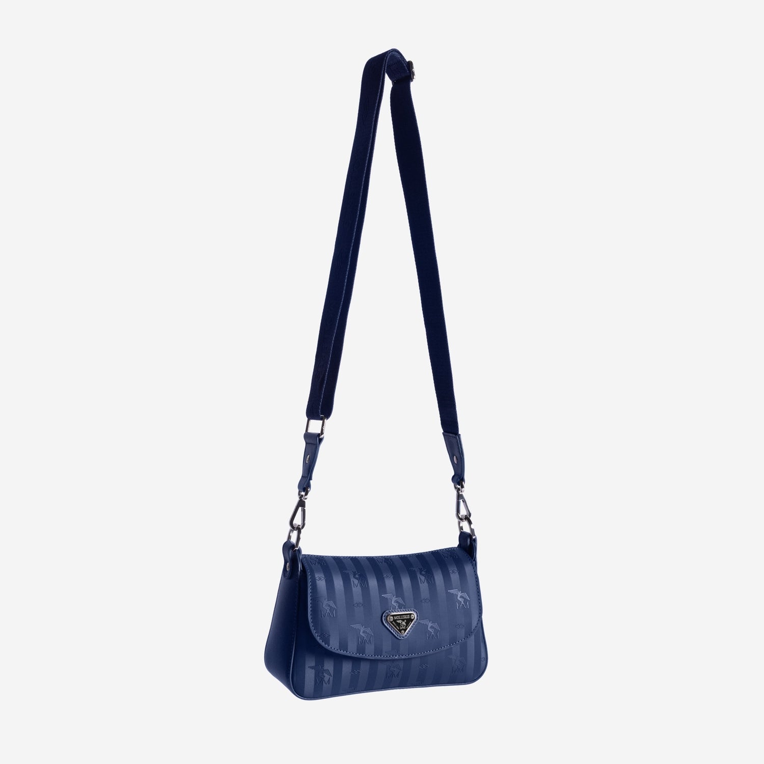 NOVILLE | Umhängetasche deep blau/silber - mit verlängerung