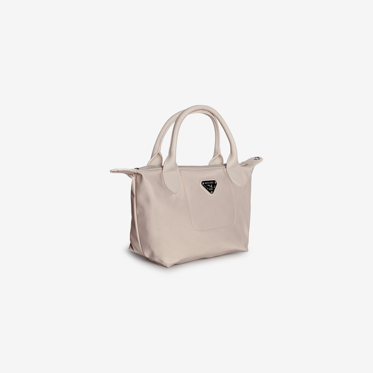 WENGEN | Shopper Nylon pearl weiss/silber - leicht seitlich