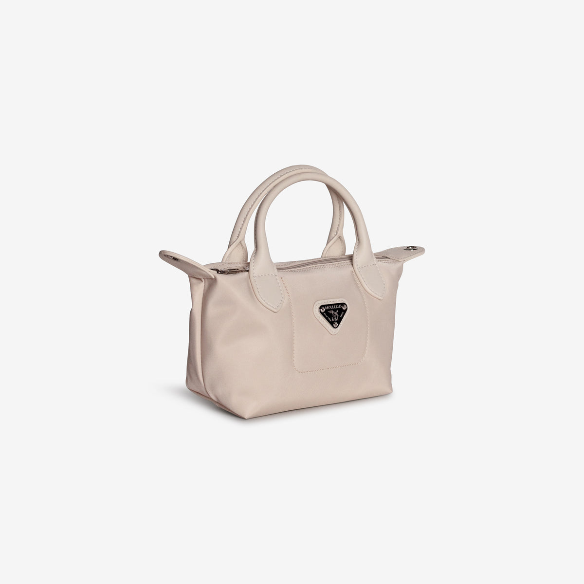 VALS | Umhängetasche Nylon pearl weiss/silber - leicht seitlich