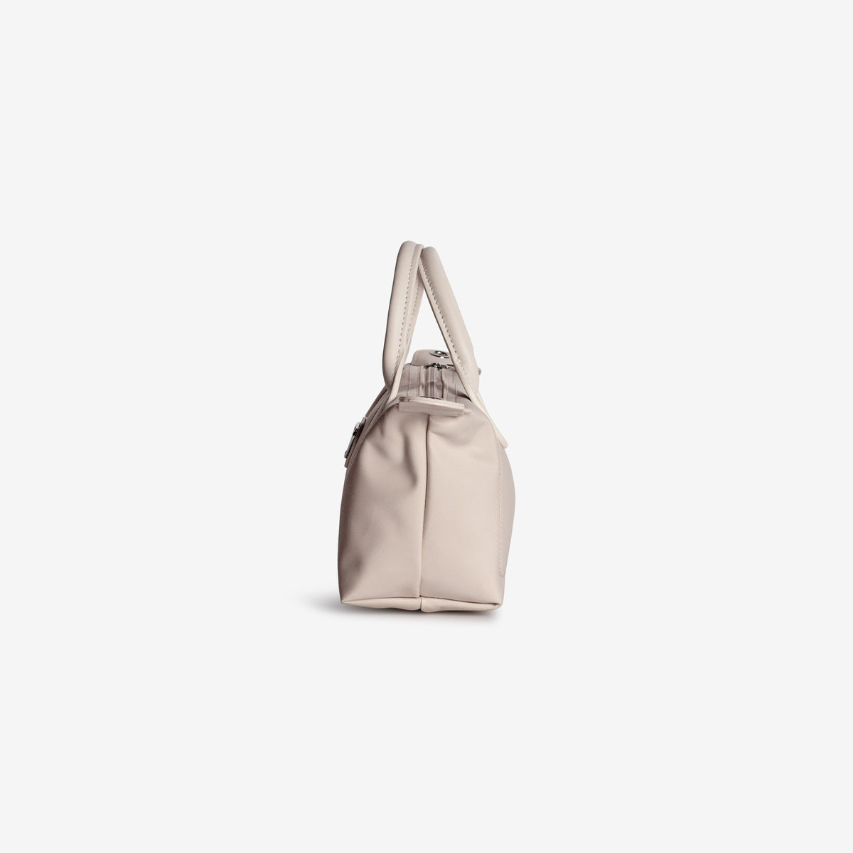 VALS | Umhängetasche Nylon pearl weiss/silber - seitlich