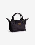 VALS | Umhängetasche Nylon classic schwarz/gold - leicht seitlich