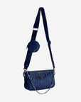 ZELL | Umhängetasche deep blau/silber - detail riemen