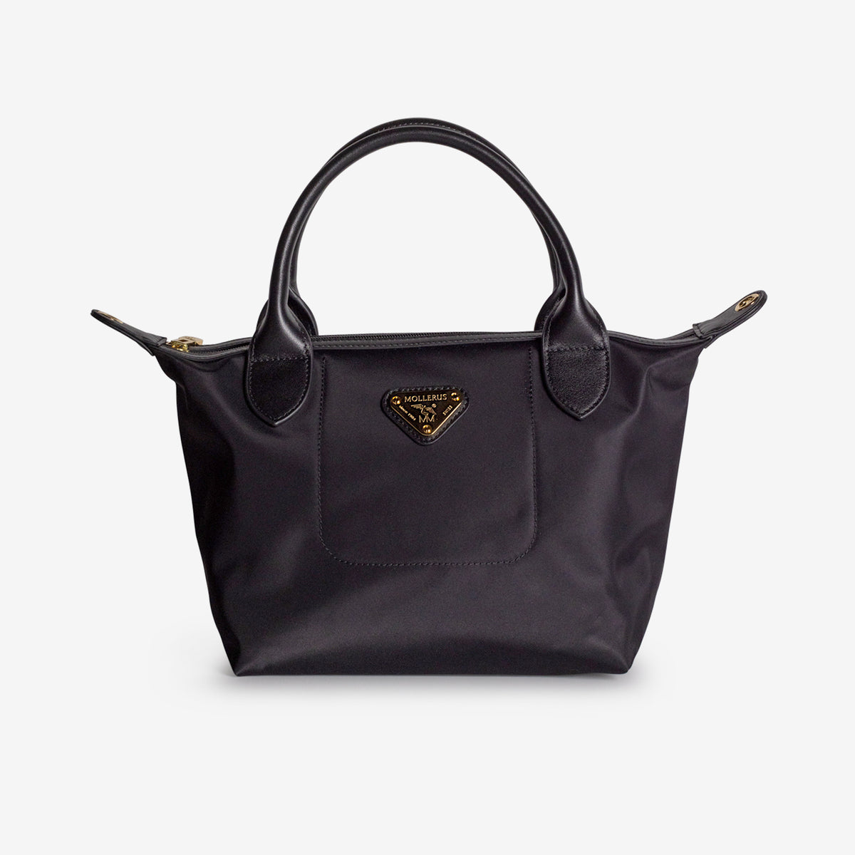 WENGEN | Shopper Nylon classic schwarz/gold - frontal