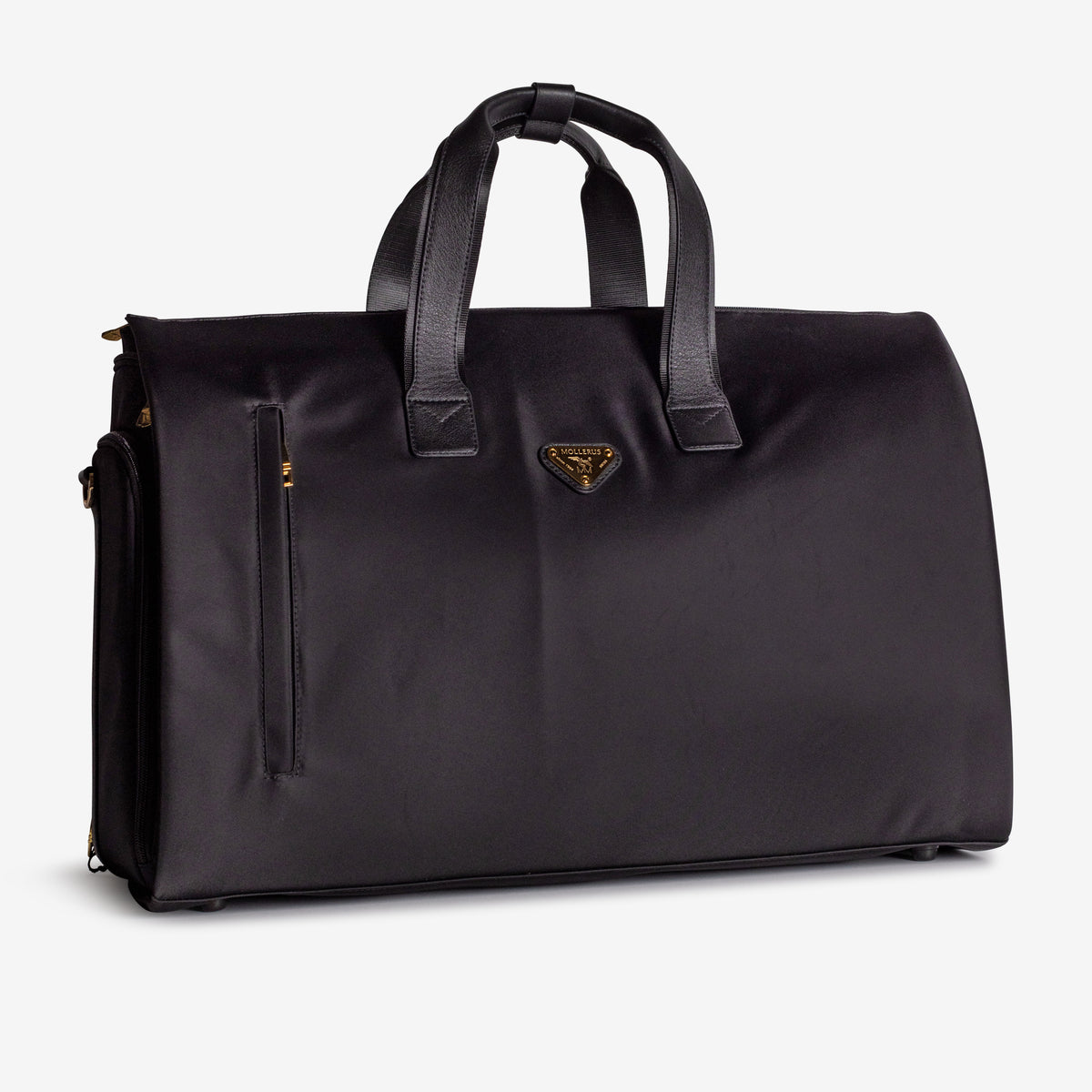 Seefeld | Reisetasche Nylon classic schwarz/gold - leicht seitlich