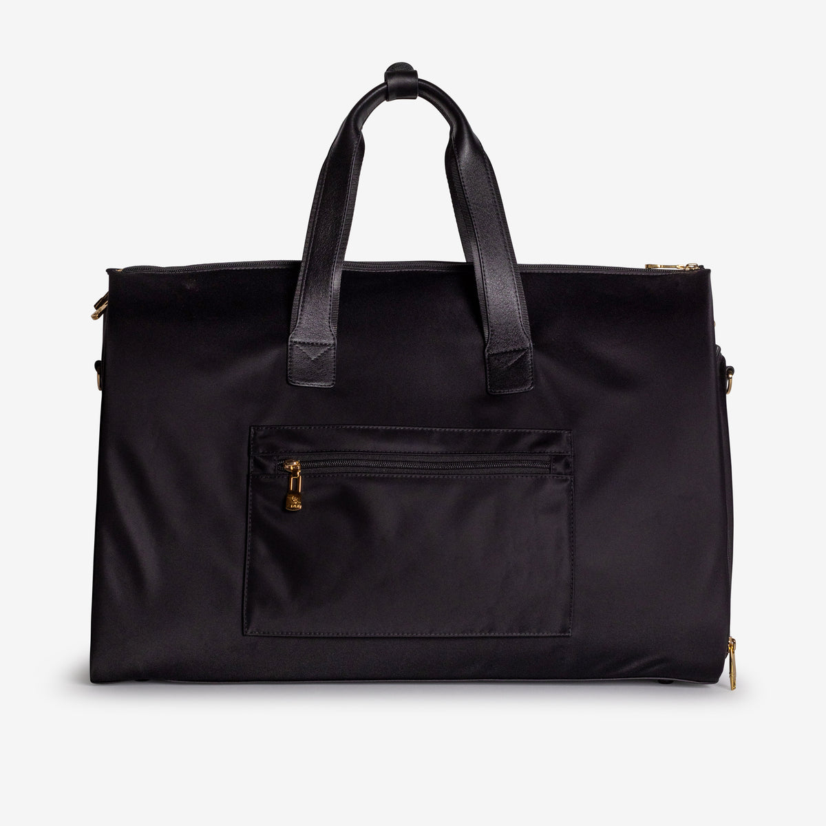Seefeld | Reisetasche Nylon classic schwarz/gold - von hinten