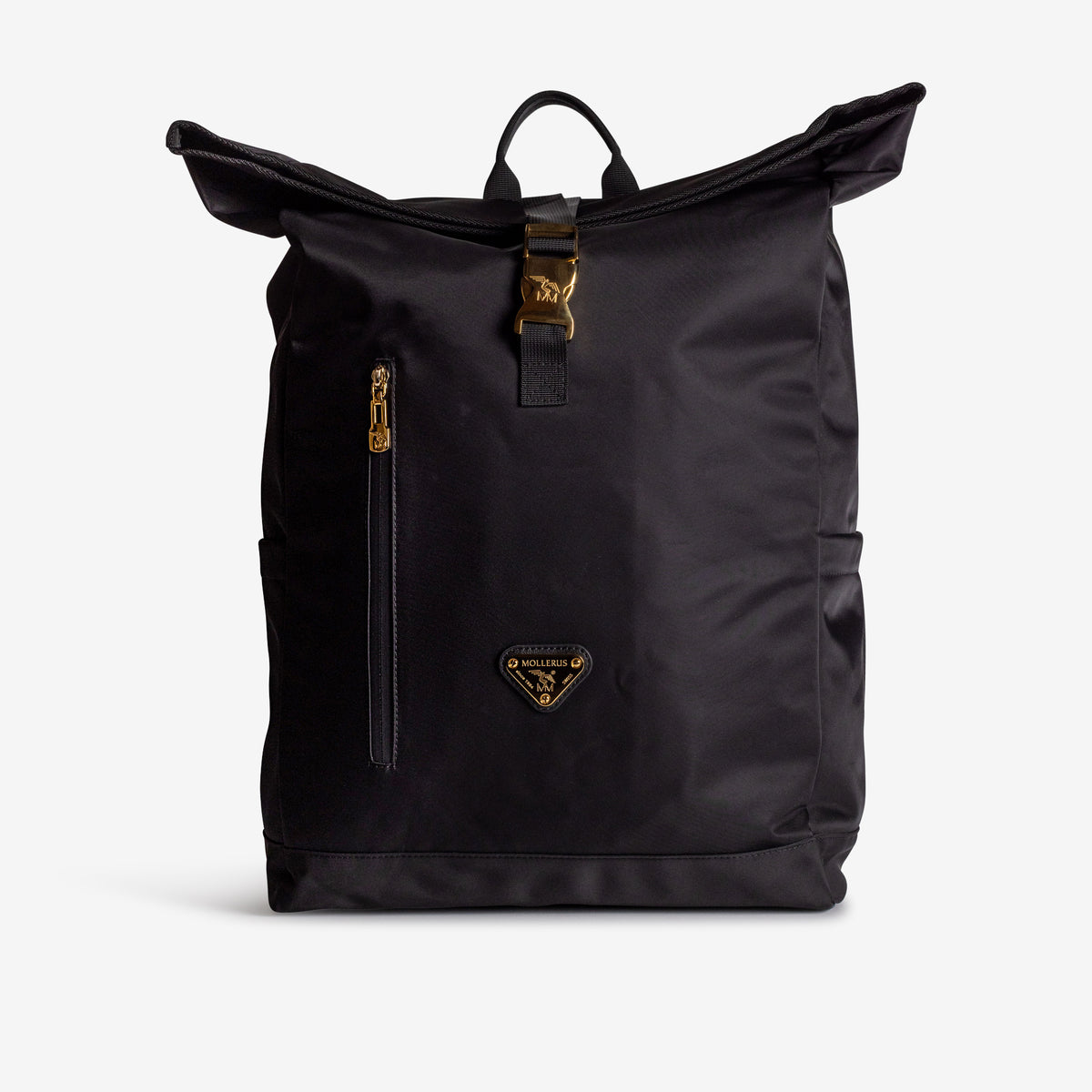 SOLOTHURN | Rucksack Nylon classic schwarz/gold - frontal