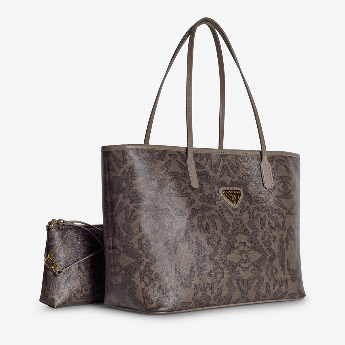BERN | Shopper Maze schwarz fango/gold - leicht seitlich