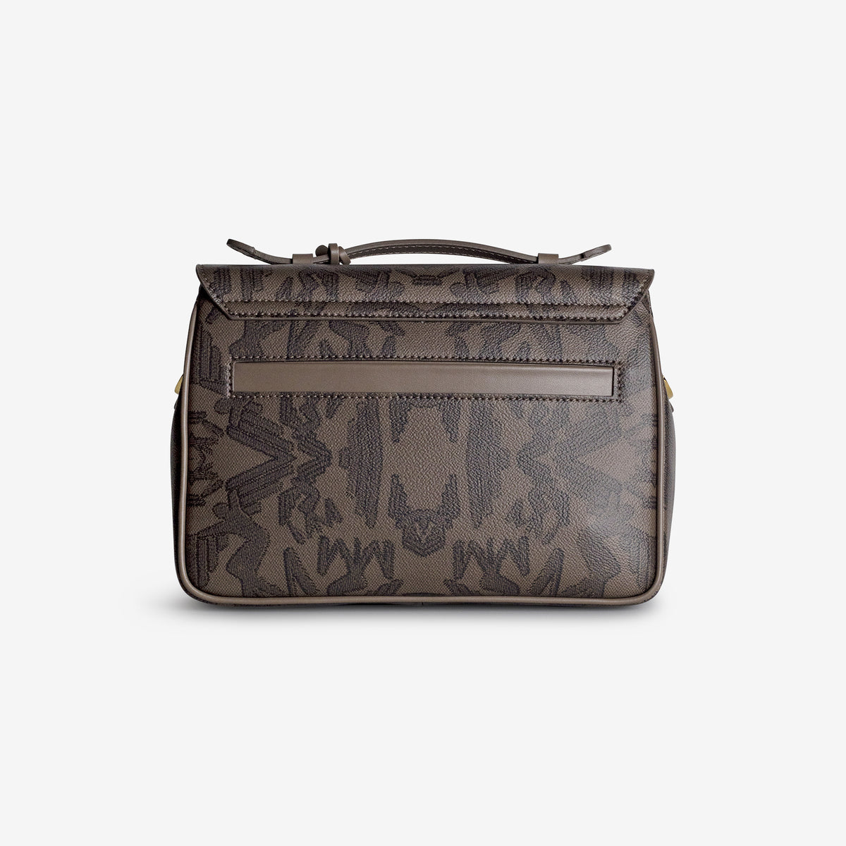 MARLY | Umhängetasche Maze schwarz fango/gold - von hinten