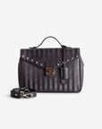 MARLY | Umhängetasche Diamonds classic schwarz/silber – frontal