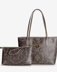 GENF | Shopper Maze schwarz fango/gold - frontal