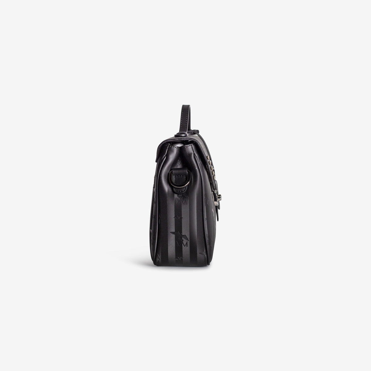 MARLY | Umhängetasche Diamonds classic schwarz/silber – seitlich