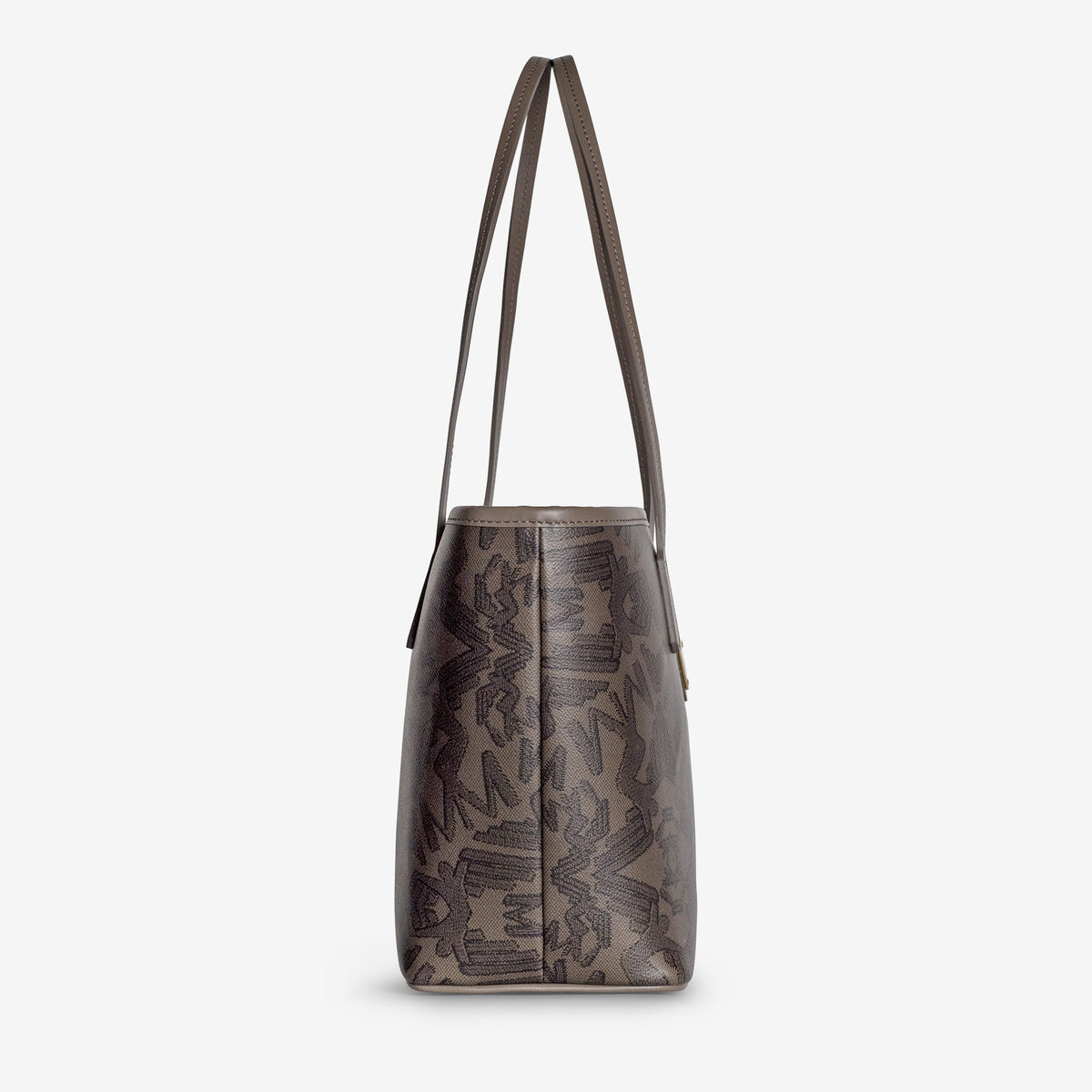 GENF | Shopper Maze schwarz fango/gold - seitlich