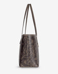 GENF | Shopper Maze schwarz fango/gold - seitlich