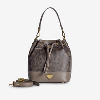 SION | Beuteltasche Maze schwarz fango/gold