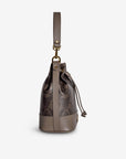 SION | Beuteltasche Maze schwarz fango/gold - seitlich