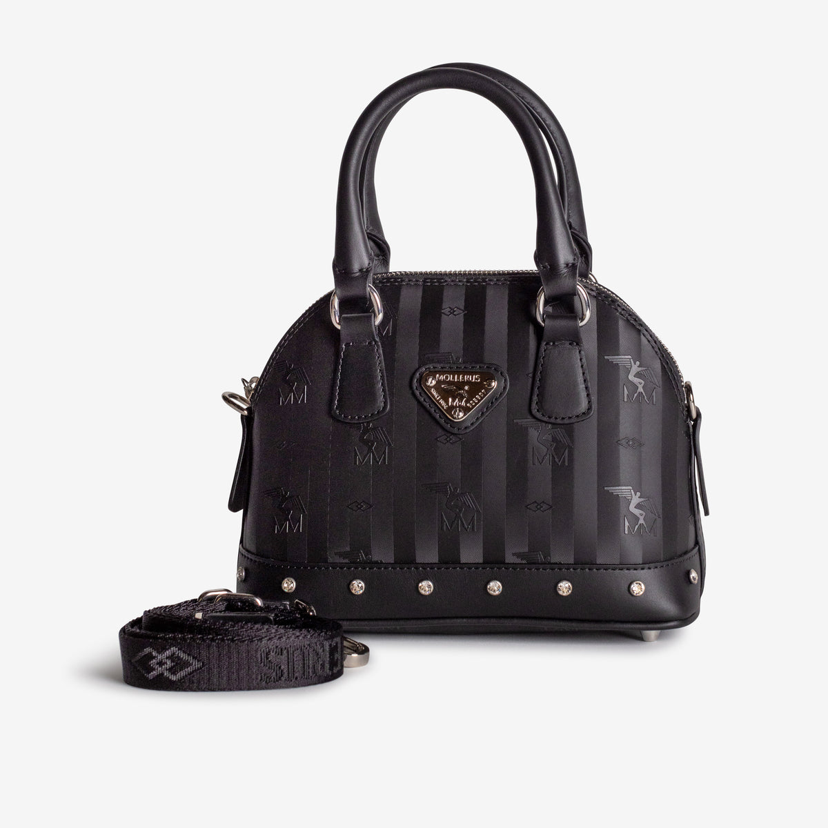 OETWIL | Handtasche Diamonds classic schwarz/silber – frontal