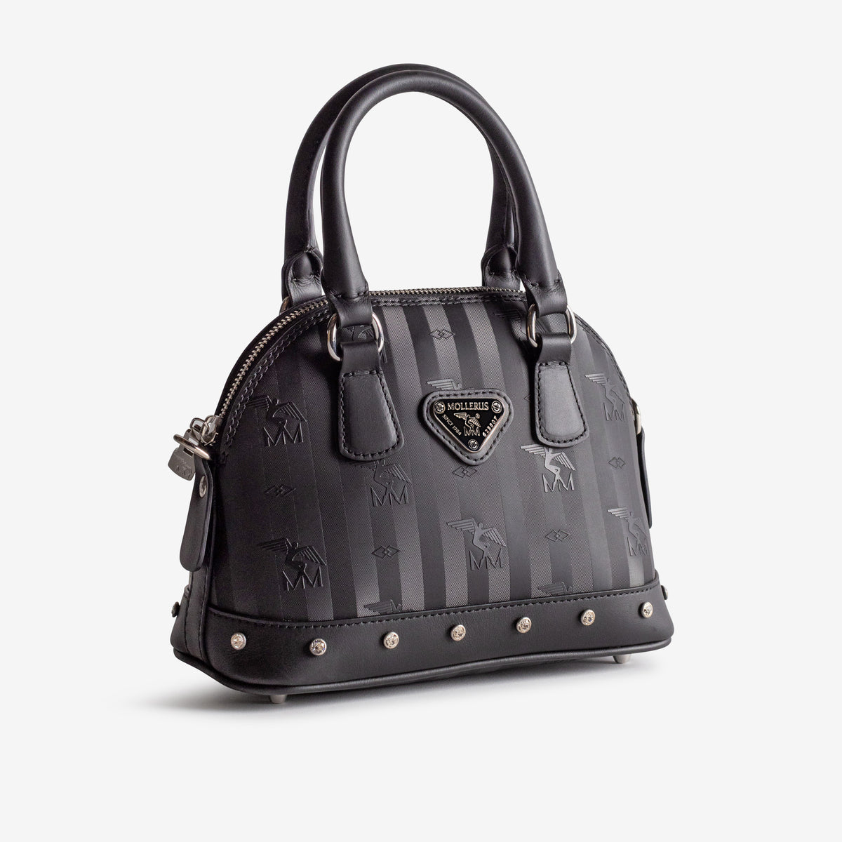 OETWIL | Handtasche Diamonds classic schwarz/silber – seitlich