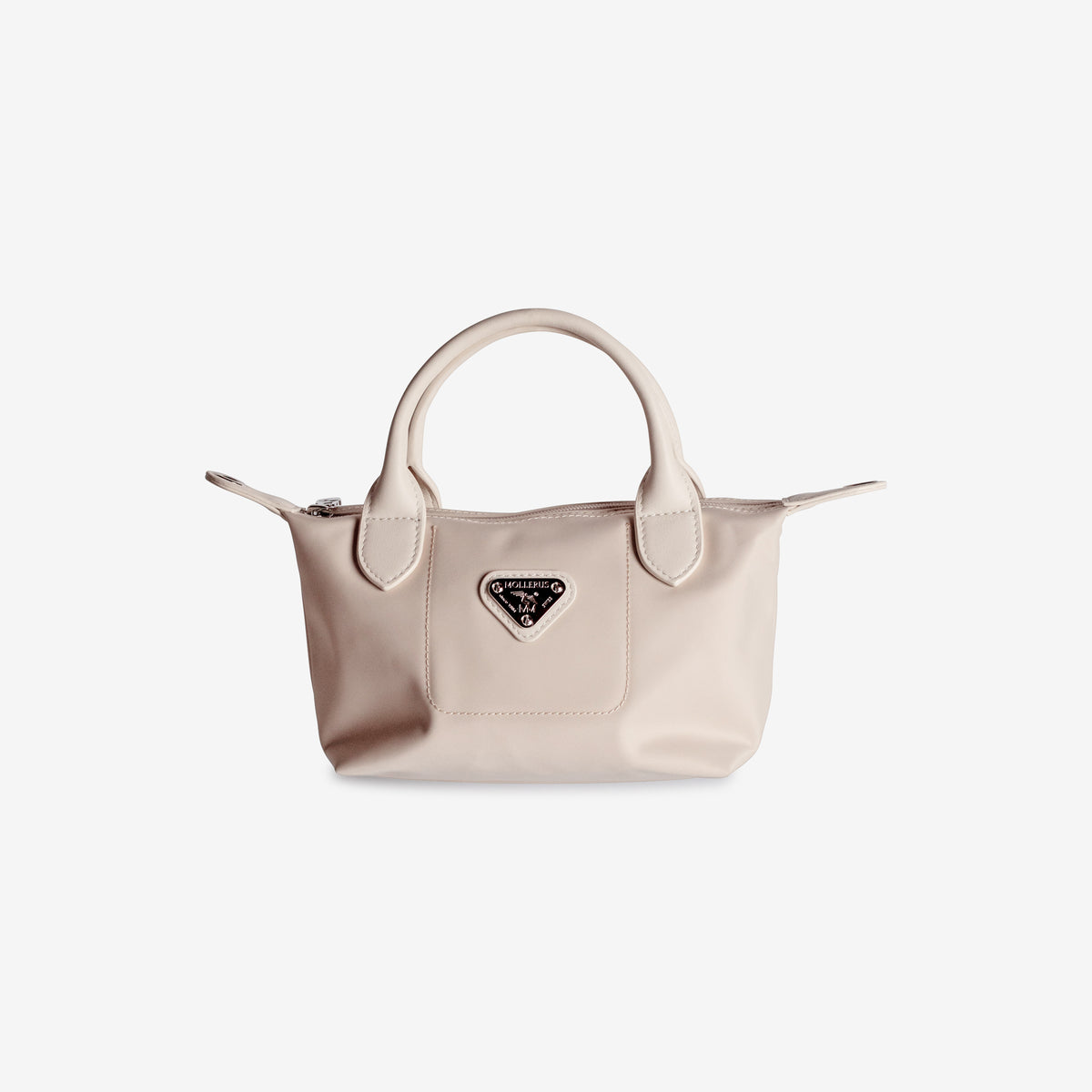 VALS | Umhängetasche Nylon pearl weiss/silber - frontal