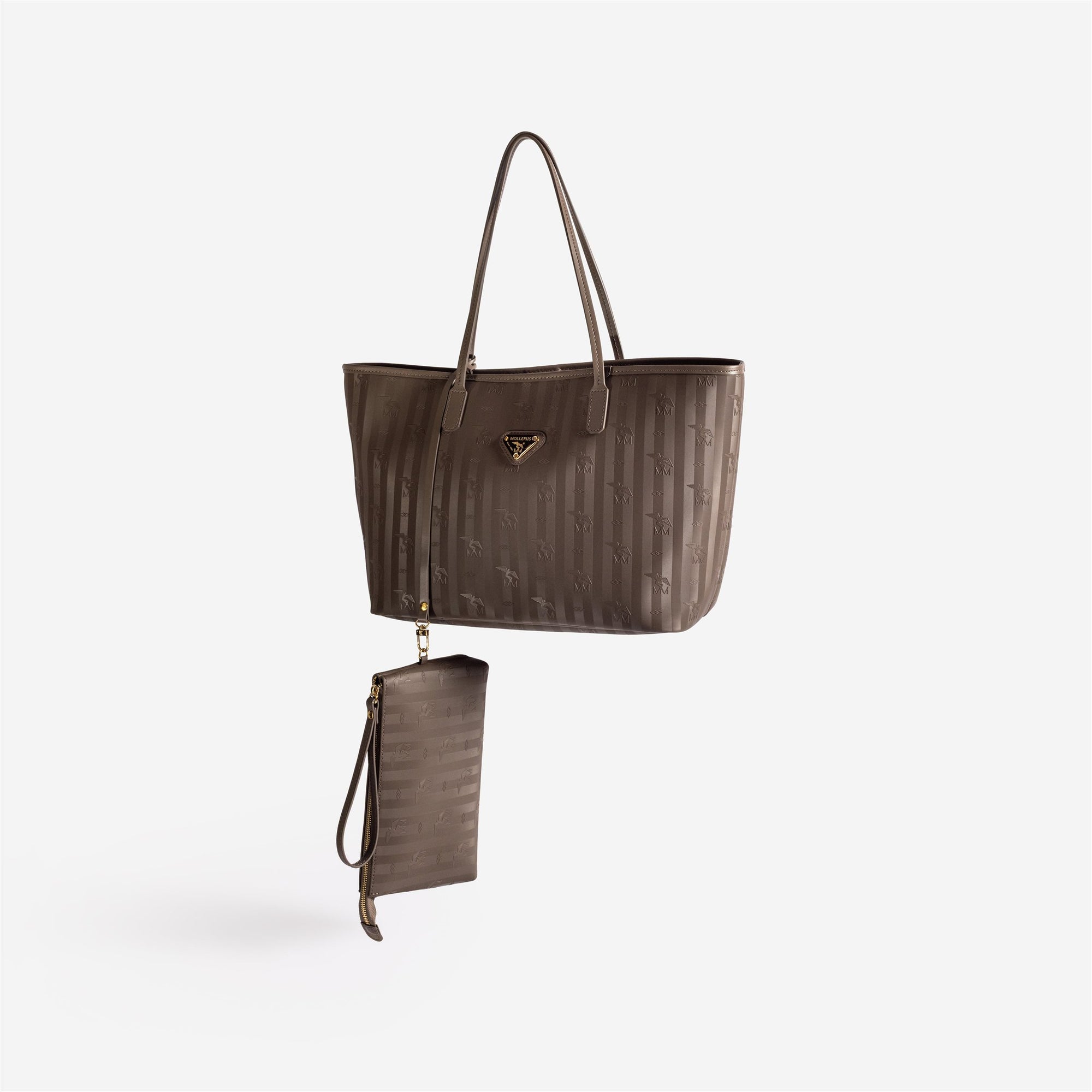 BERN | Shopper fango braun/gold - seitliche Detail