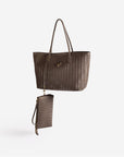 BERN | Shopper fango braun/gold - seitliche Detail