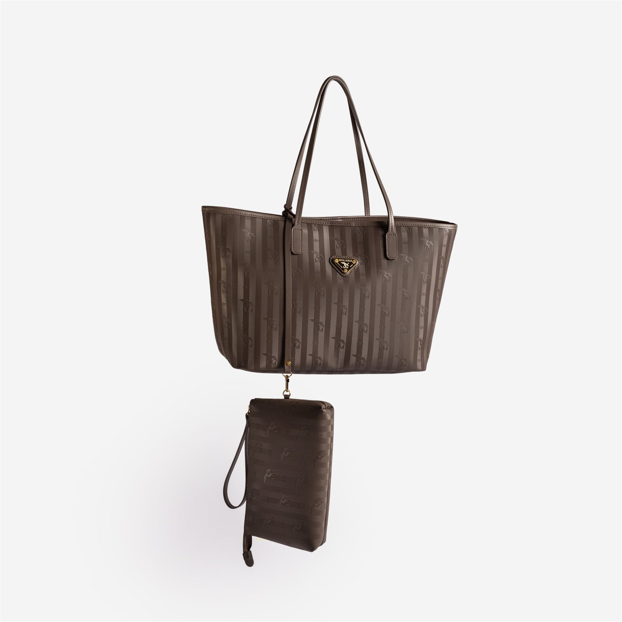 BERN | Shopper fango braun/gold- detail in der Luft