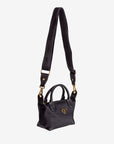 VALS | Umhängetasche Nylon classic schwarz/gold - hängend seite