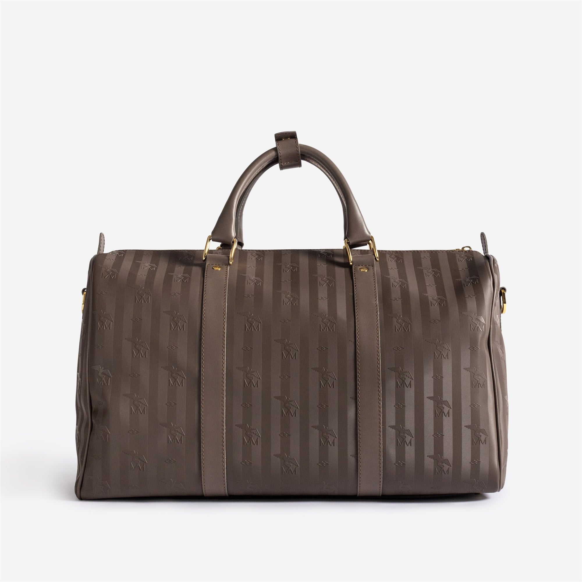 MADRID | Reisetasche fango braun/gold- von hinten