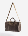 MADRID | Reisetasche fango braun/gold- frontal