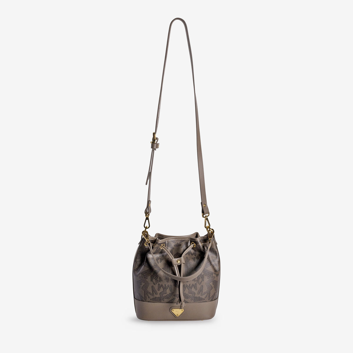 SION | Beuteltasche Maze schwarz fango/gold - frontal hängend 