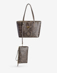 GENF | Shopper Maze schwarz fango/gold - frontal hängend