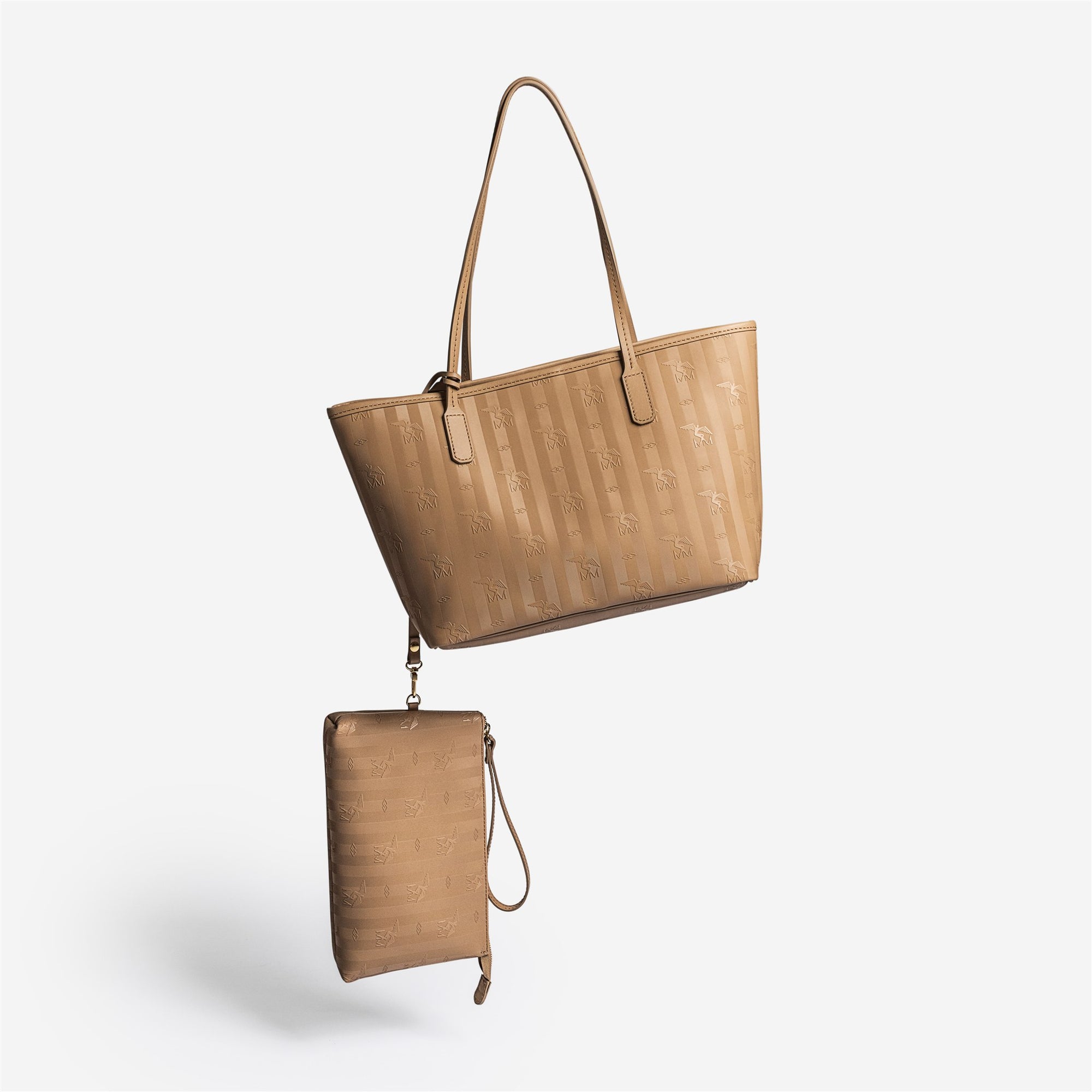 GENF | Shopper cappuccino beige/gold- Detail