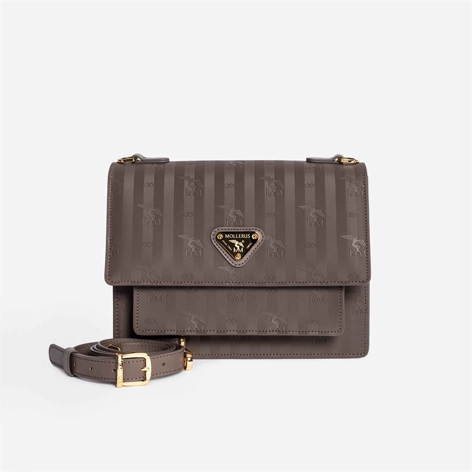 FEY | Schultertasche fango braun/gold - frontal