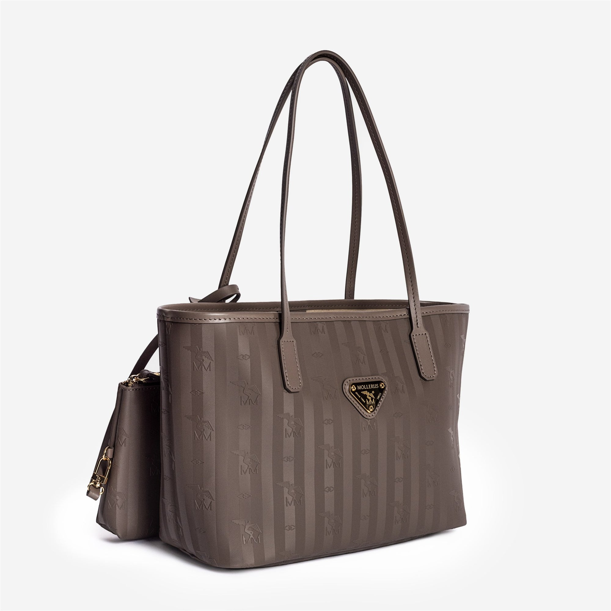 GENF | Shopper fango braun/gold - seitlich