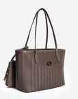 GENF | Shopper fango braun/gold - seitlich