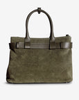 WITTNAU | Handtasche Wildleder moosgrün/gold - von hinten