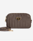 RIVAZ | Umhängetasche fango braun/gold - frontal