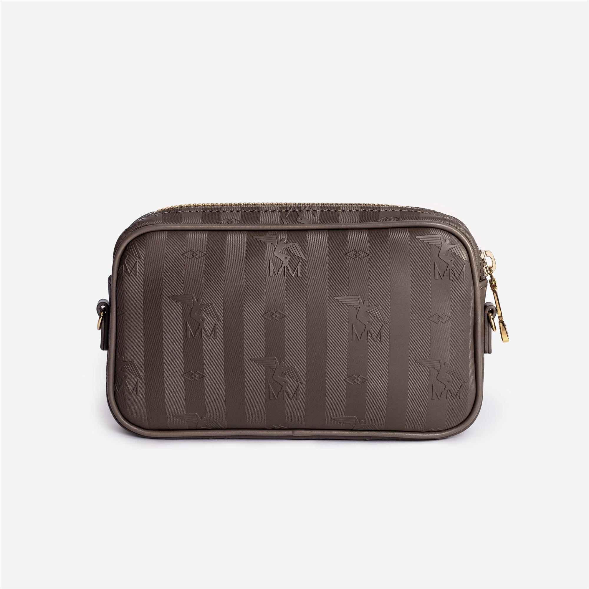 RIVAZ | Umhängetasche fango braun/gold - von hinten